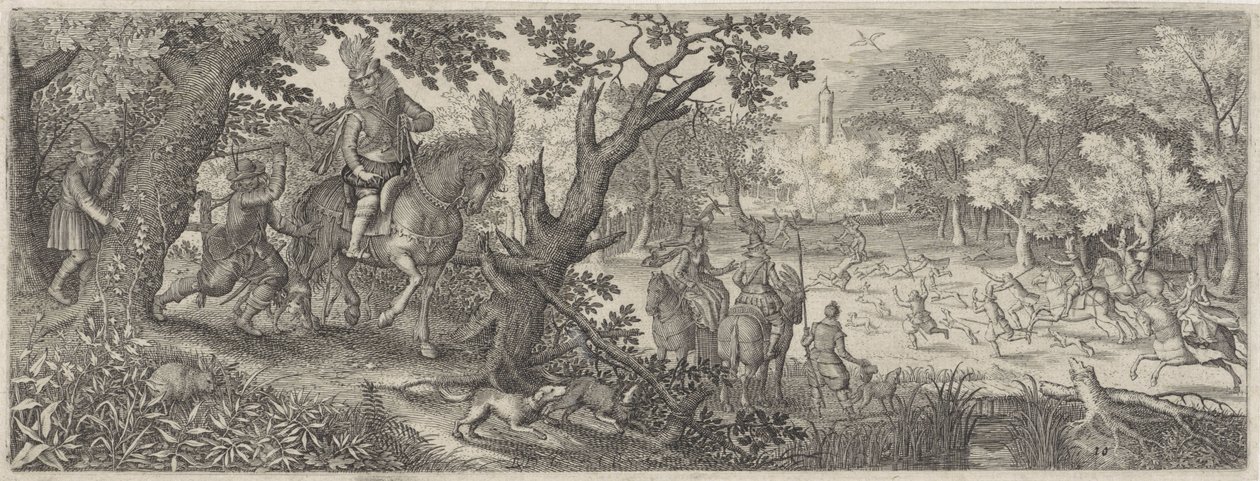 Rabbit Hunt (Hunting Scenes) by Pieter Serwouters