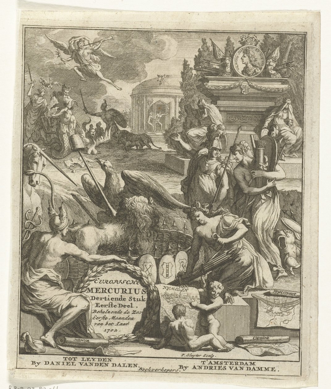Title Page for the European Mercury of 1702 by Pieter Sluyter