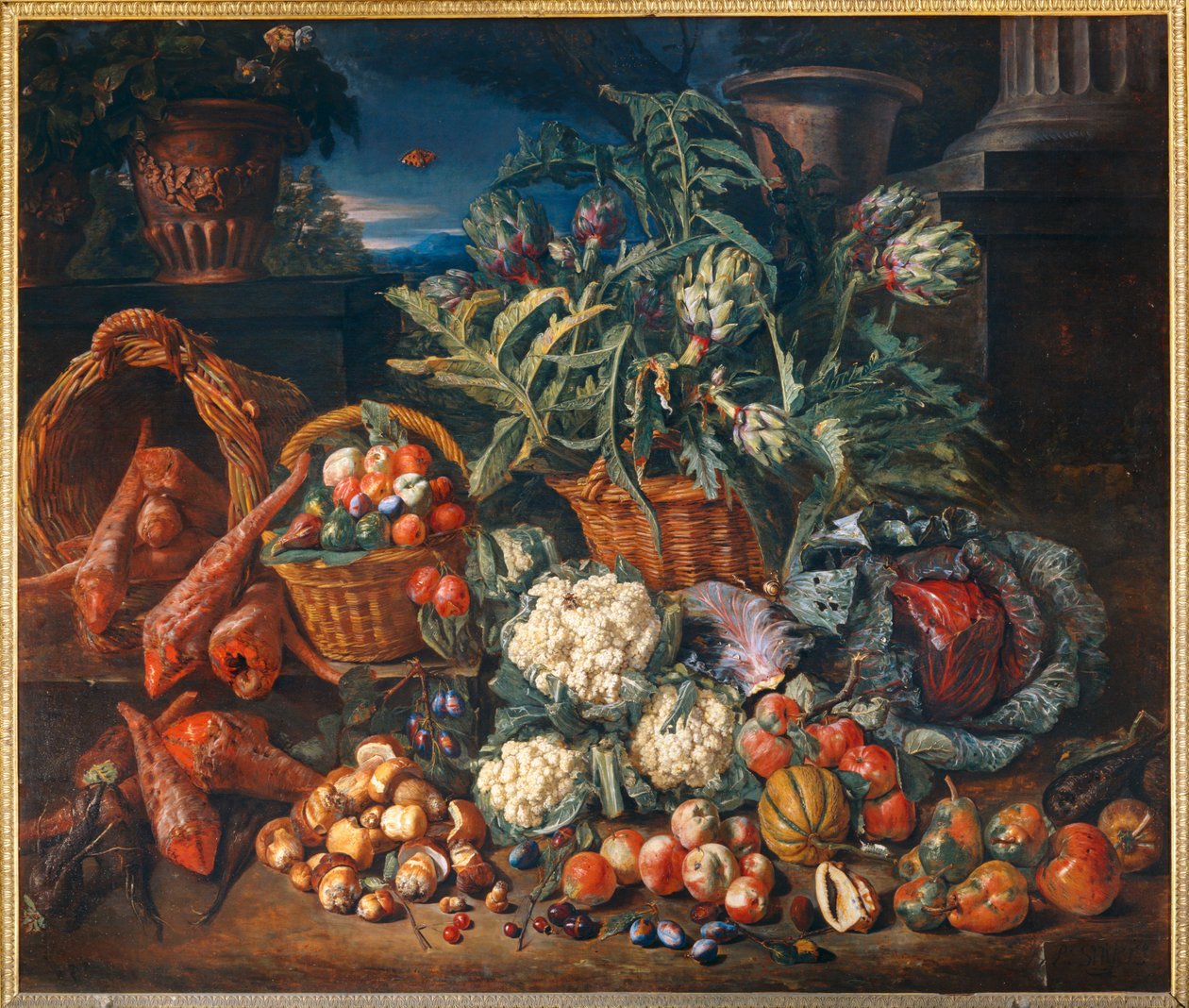Still-life: Vegetables and Fruits by Pieter Snyers