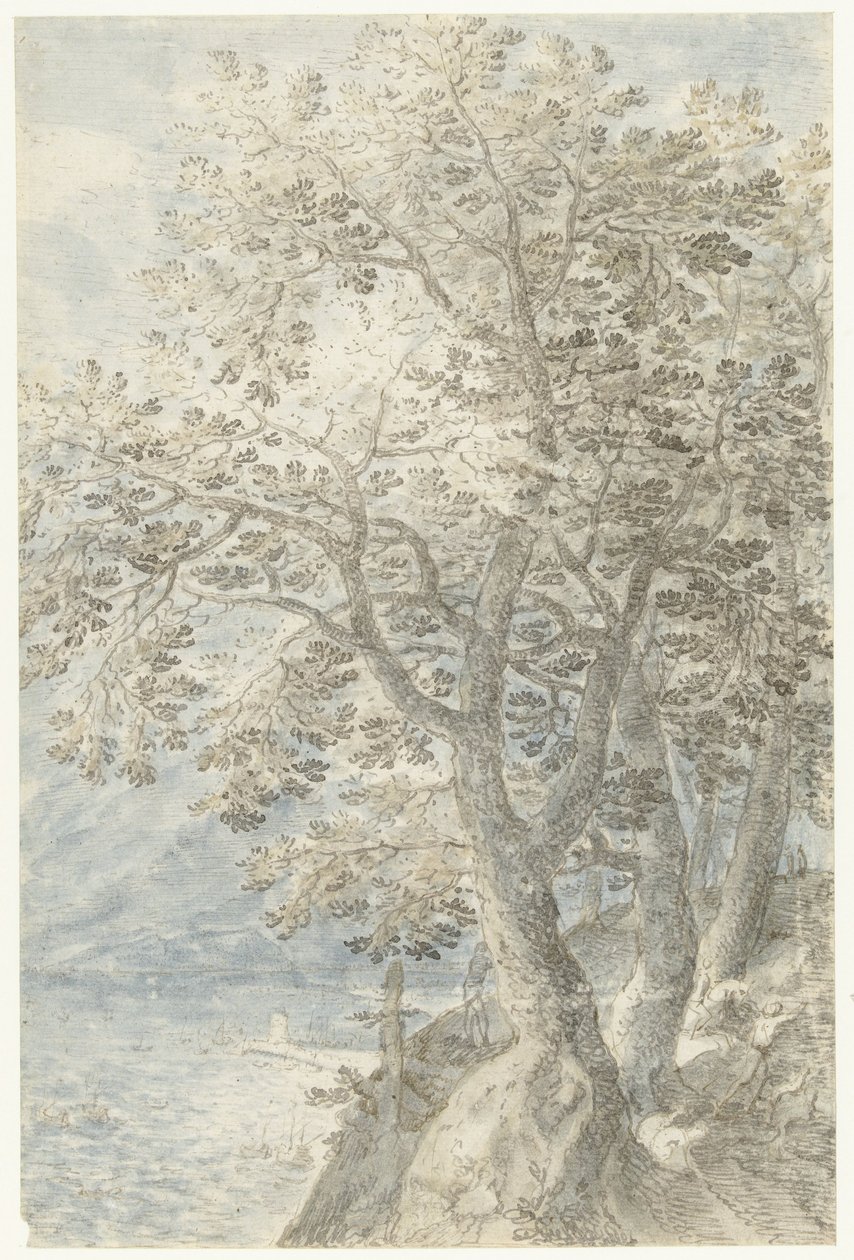 Trees by a Steep Cliff by Pieter Stevens (I)