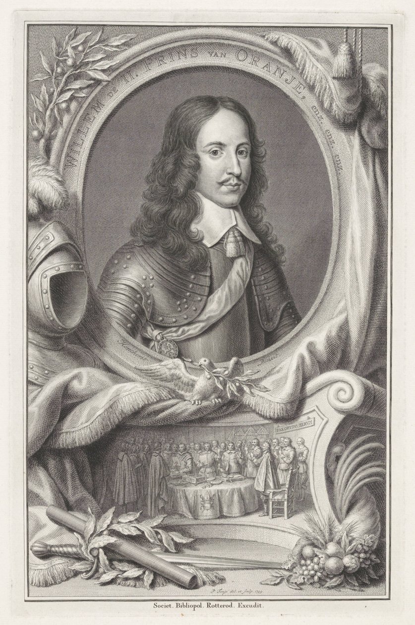 Portrait of William II, Prince of Orange by Pieter Tanjé