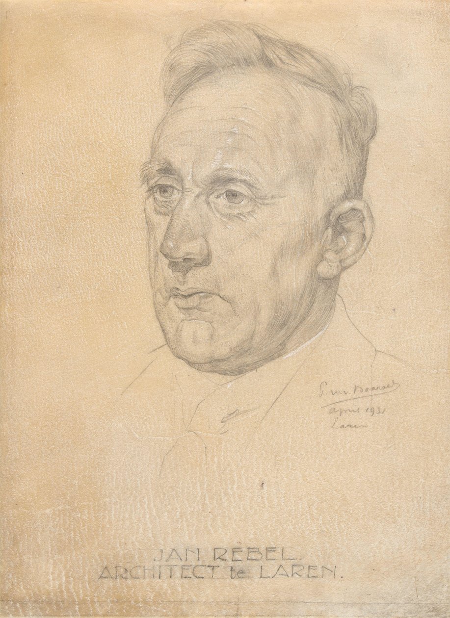 Portrait of the architect Jan Rebel by Pieter Willem van Baarsel