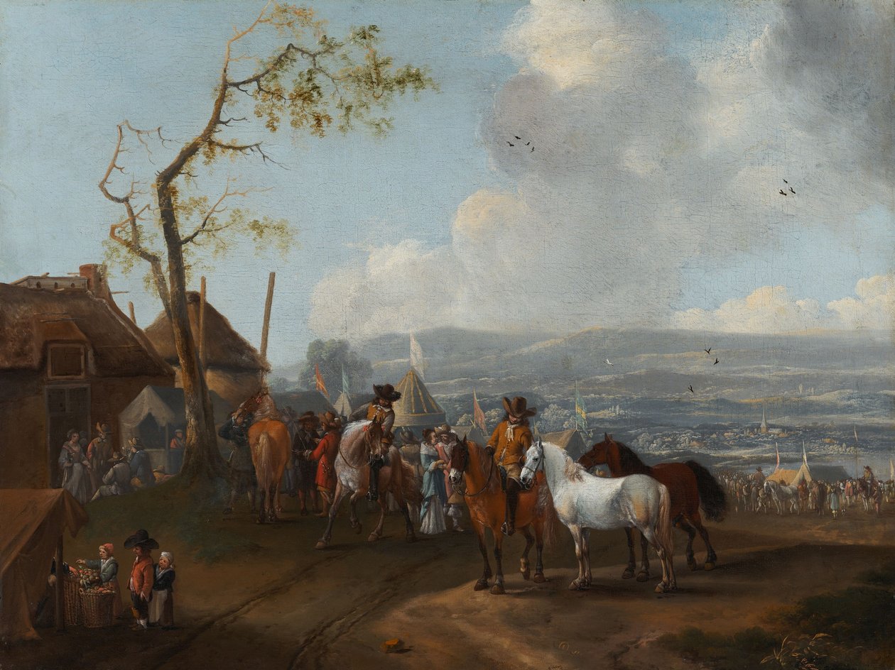 Camp Scene by Pieter Wouwermans or Wouwerman