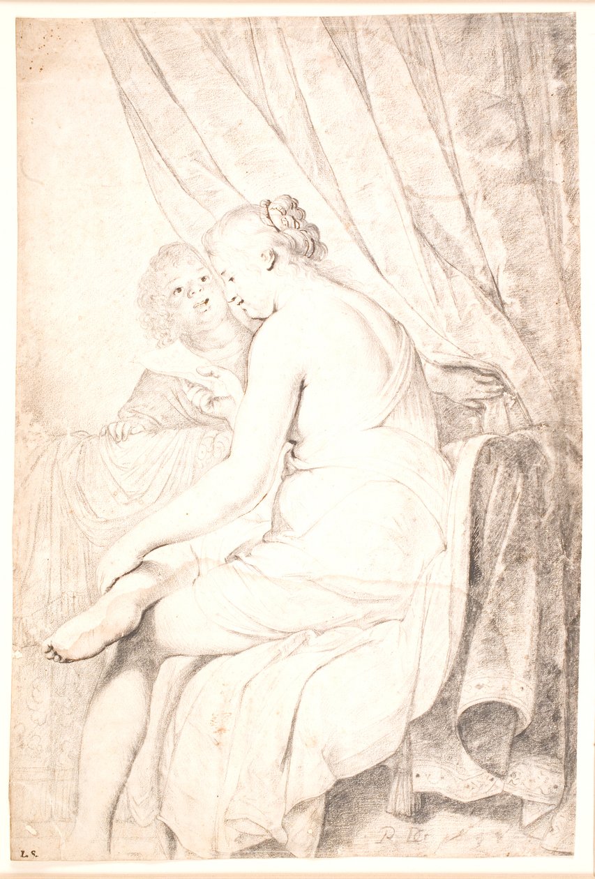 A Seated Lady in Light Negligé Reading a Letter Delivered by Her Black Maid by Pieter de Grebber