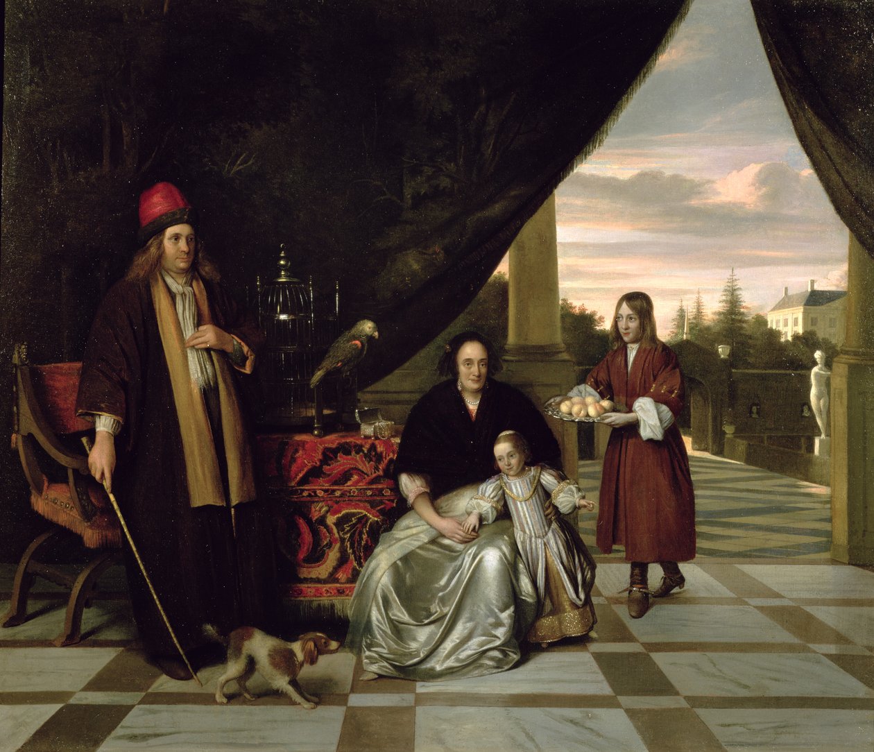 Family Portrait on a Terrace, 1667 by Pieter de Hooch