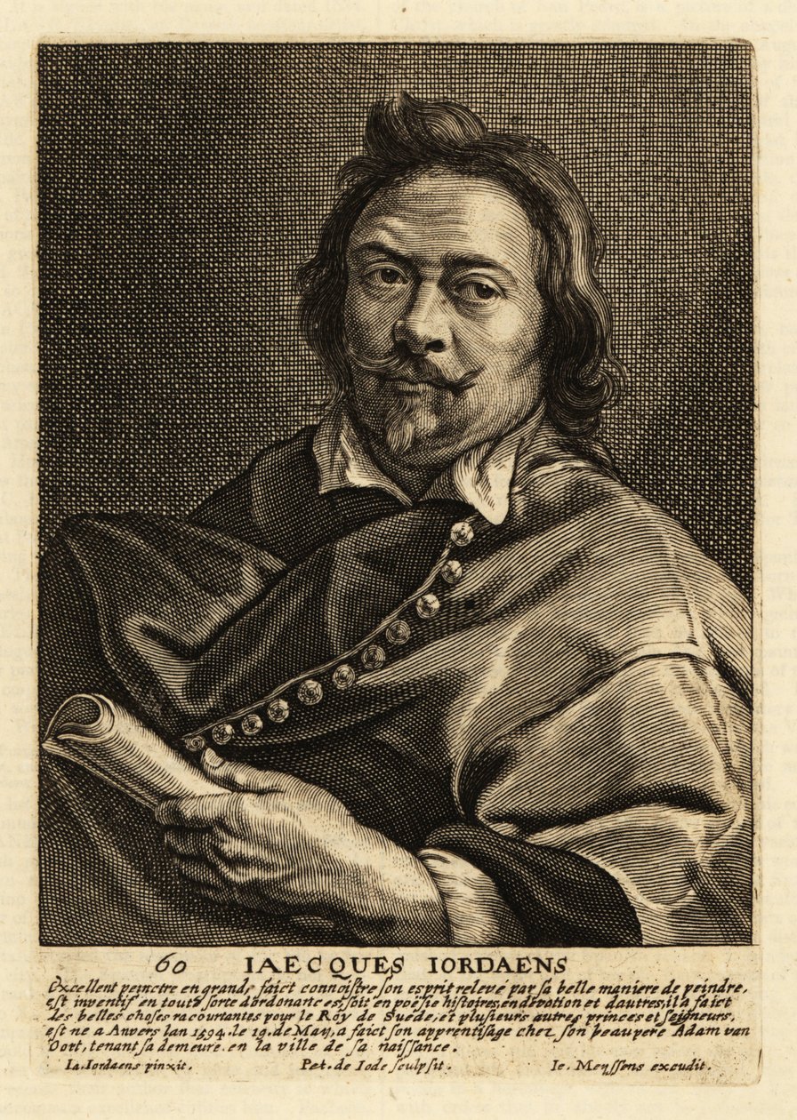 Portrait of Jacques Jordaens by Pieter de II Jode