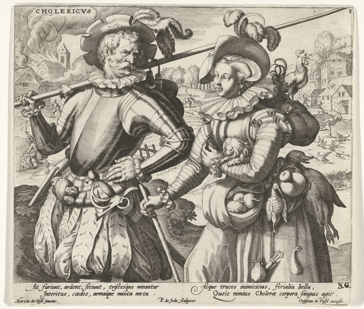 The Choleric Temperament by Pieter de Jode (I)