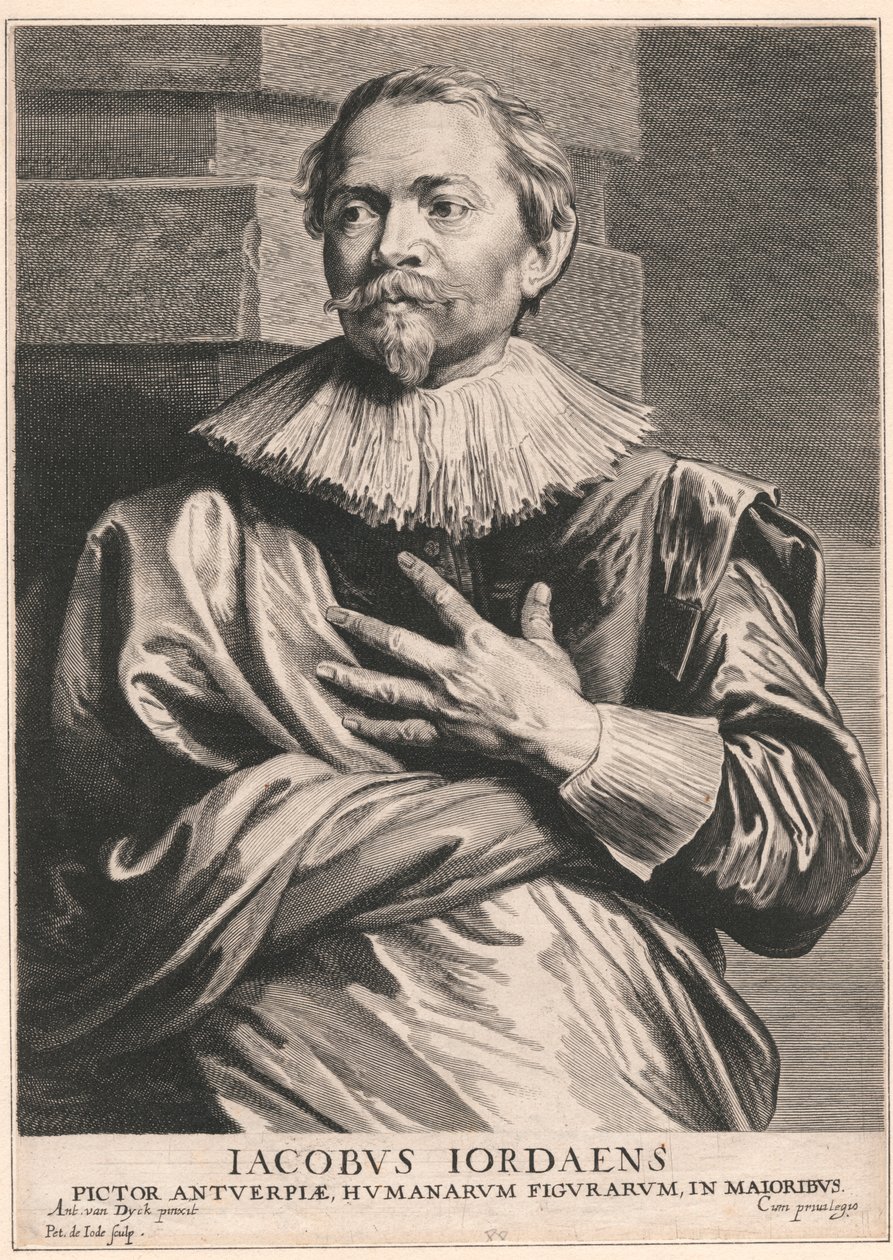 Jacobus Jordaens, Pictor Antuerpiae, Humanarum Figurarum, in Majoribus by Pieter de Jode