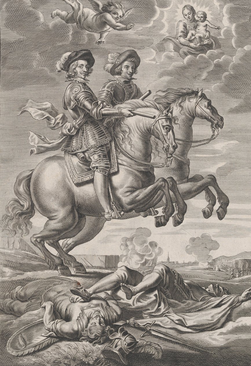 Plate 10: The King of Hungary and Ferdinand on Horseback, from Guillielmus Becanus