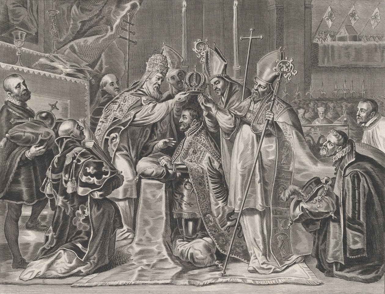 Plate 24: Charles V Crowned Emperor by the Pope, from Guillielmus Becanus