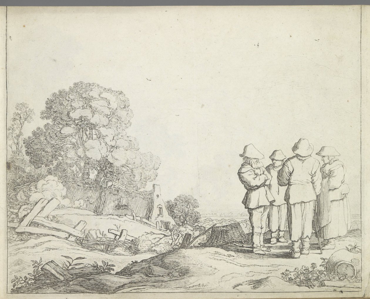 Landscape with Three Farmers and a Farmer