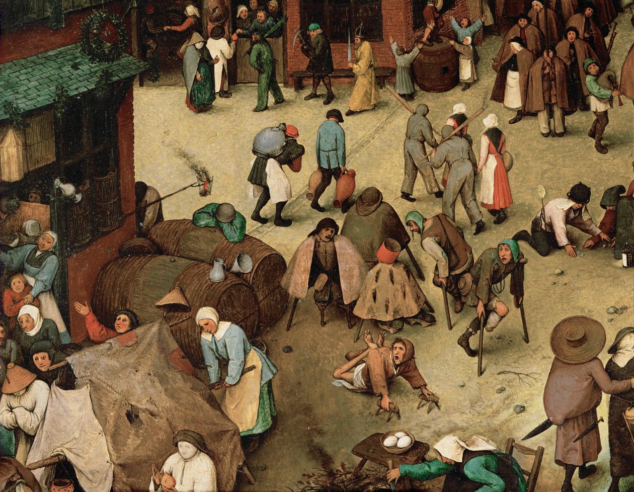 Fight Between Carnival and Lent by Pieter the Elder Bruegel