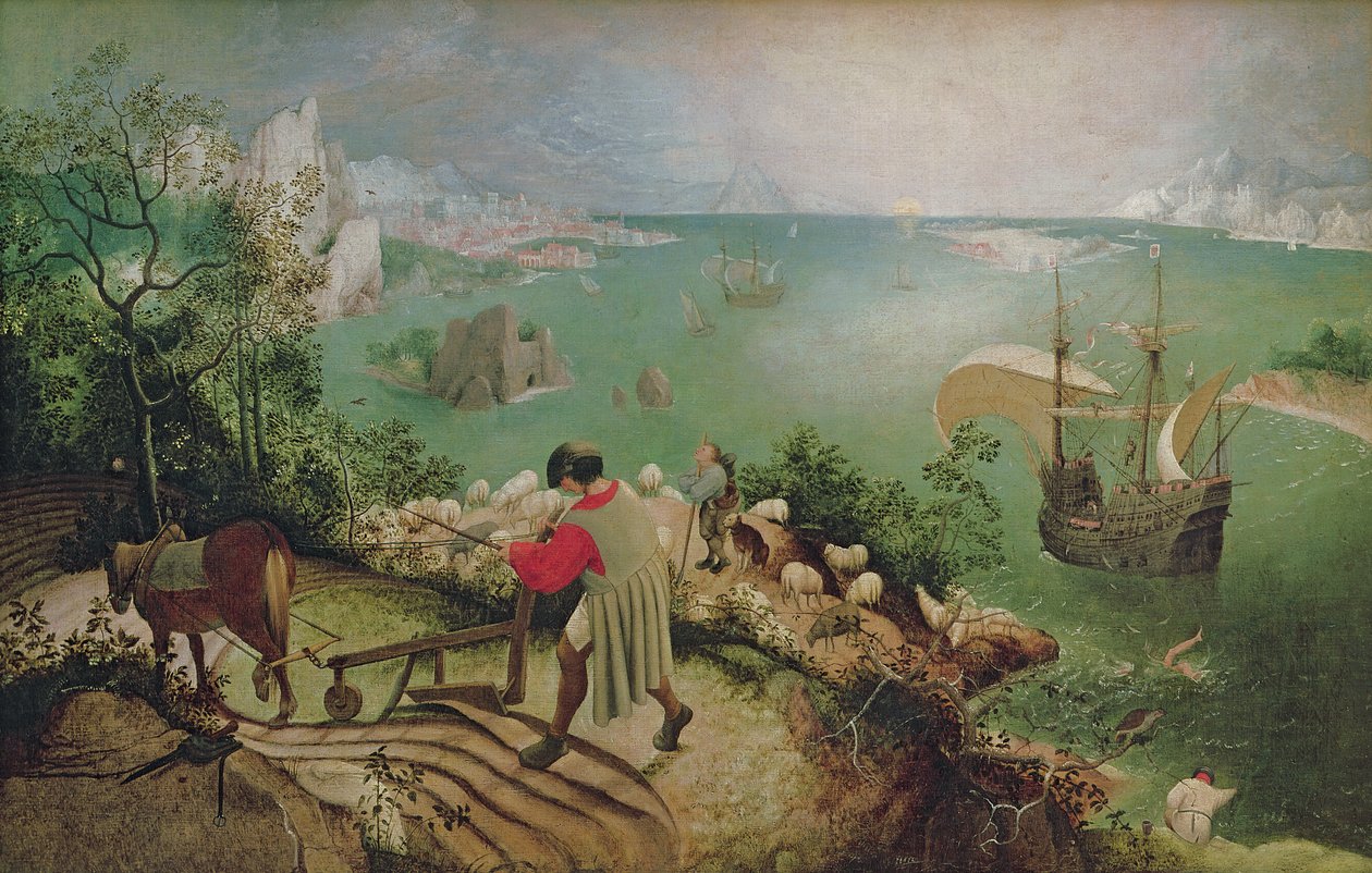 Landscape with the Fall of Icarus, c.1558 by Pieter Bruegel the Elder