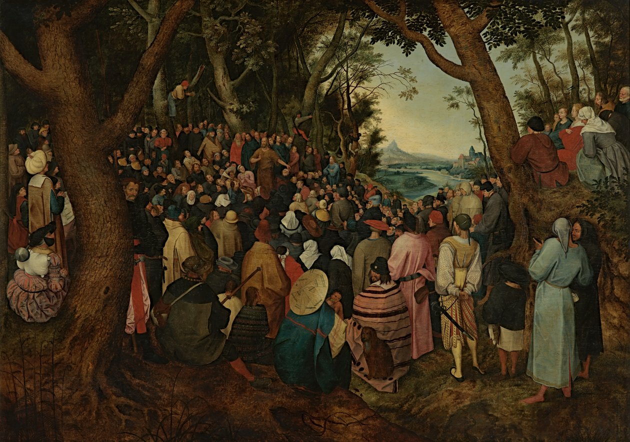 St. John Preaching to the Crowd by Pieter the Younger (after) Brueghel