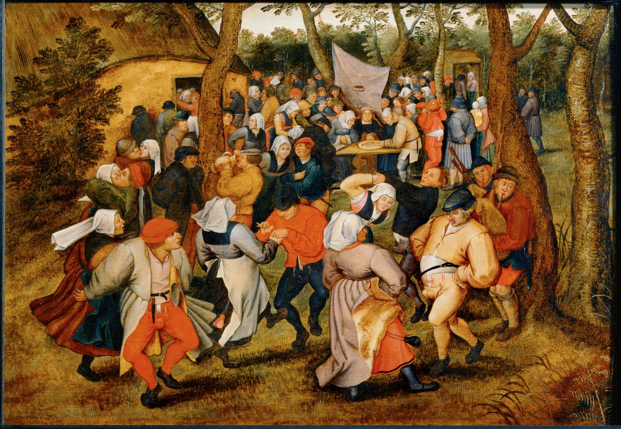 Wedding Dance Outdoors by Pieter the Younger Brueghel