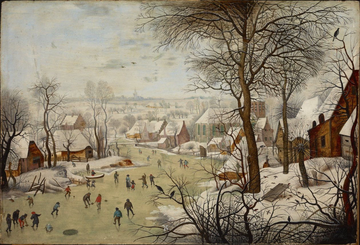 Winter Landscape with a Bird Trap, by Pieter Brueghel the Younger (1564-1638) by Pieter the Younger Brueghel