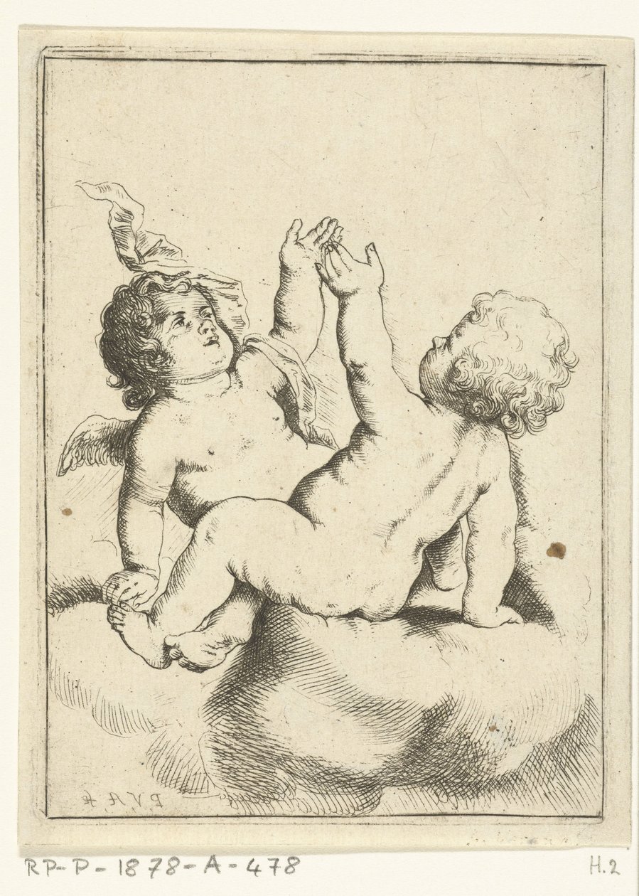 An Angel and a Child on a Cloud by Pieter van Avont