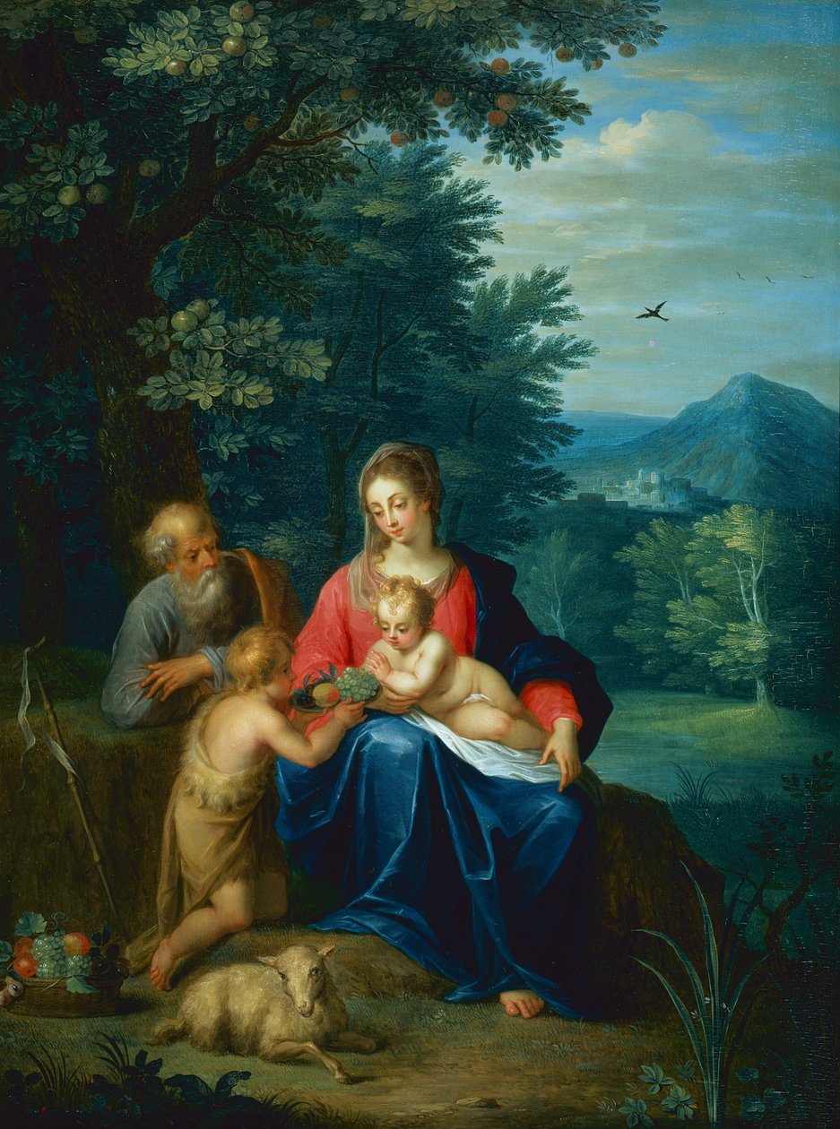 The Holy Family with the Infant St. John the Baptist by Pieter van Avont
