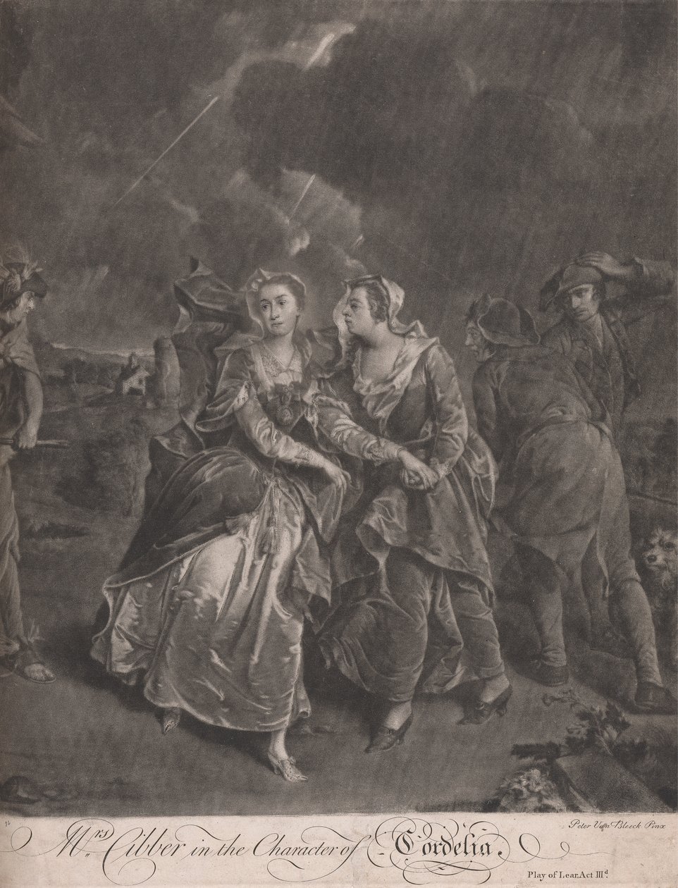 Mrs. Cibber as Cordelia in King Lear, Act III by Pieter van Bleeck