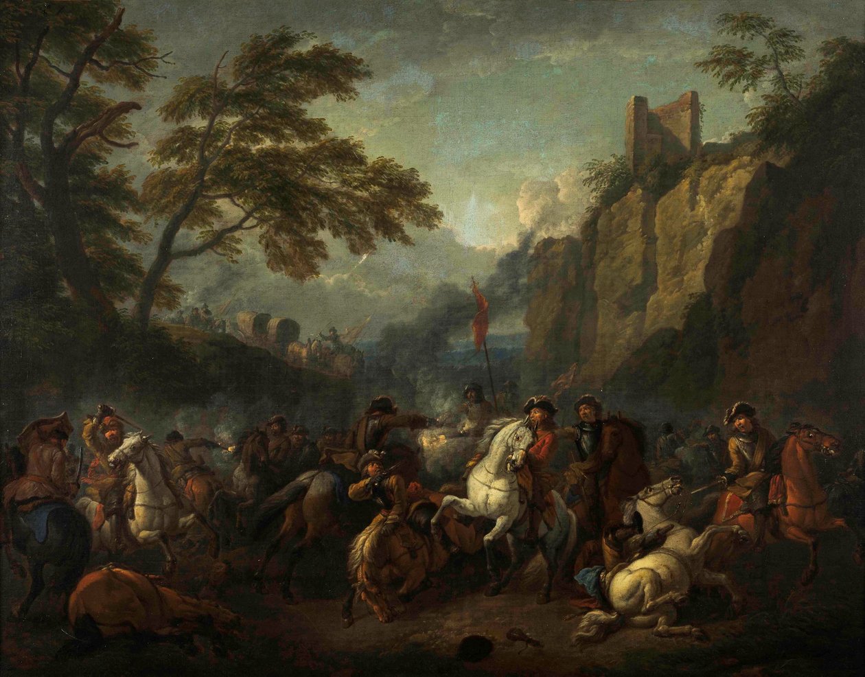 Battle Scene by Pieter van Bloemen