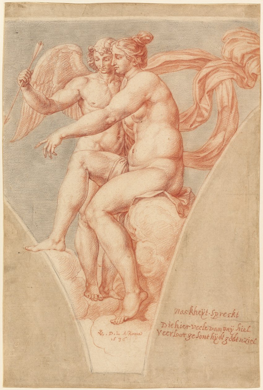 Venus and Cupid (after Raphael) by Pieter van Lint