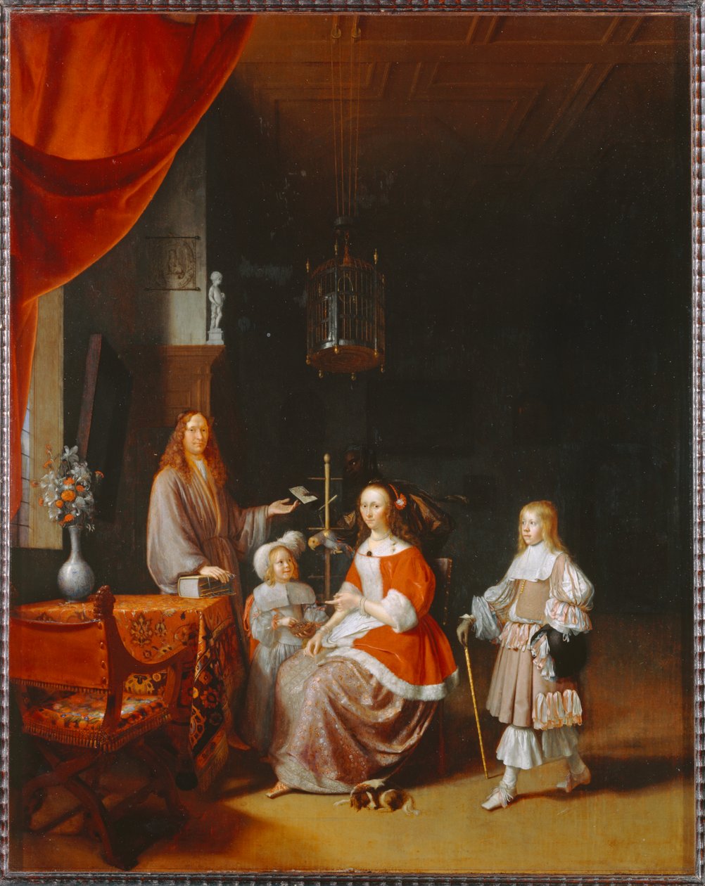 Frans Meerman, Clerk of the City of Leiden and His Family by Pieter van Slingelandt