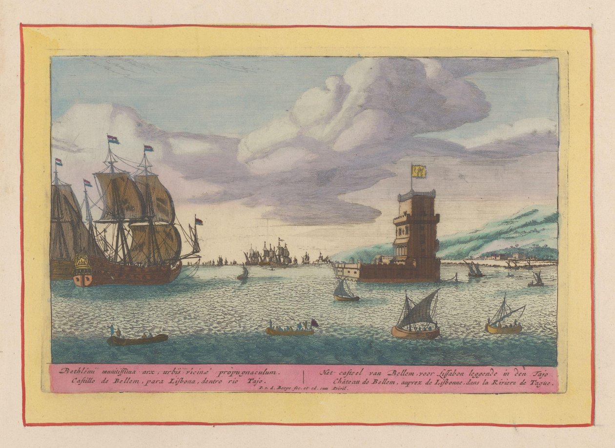 Tower of Belém in the Tagus River by Pieter van den Berge