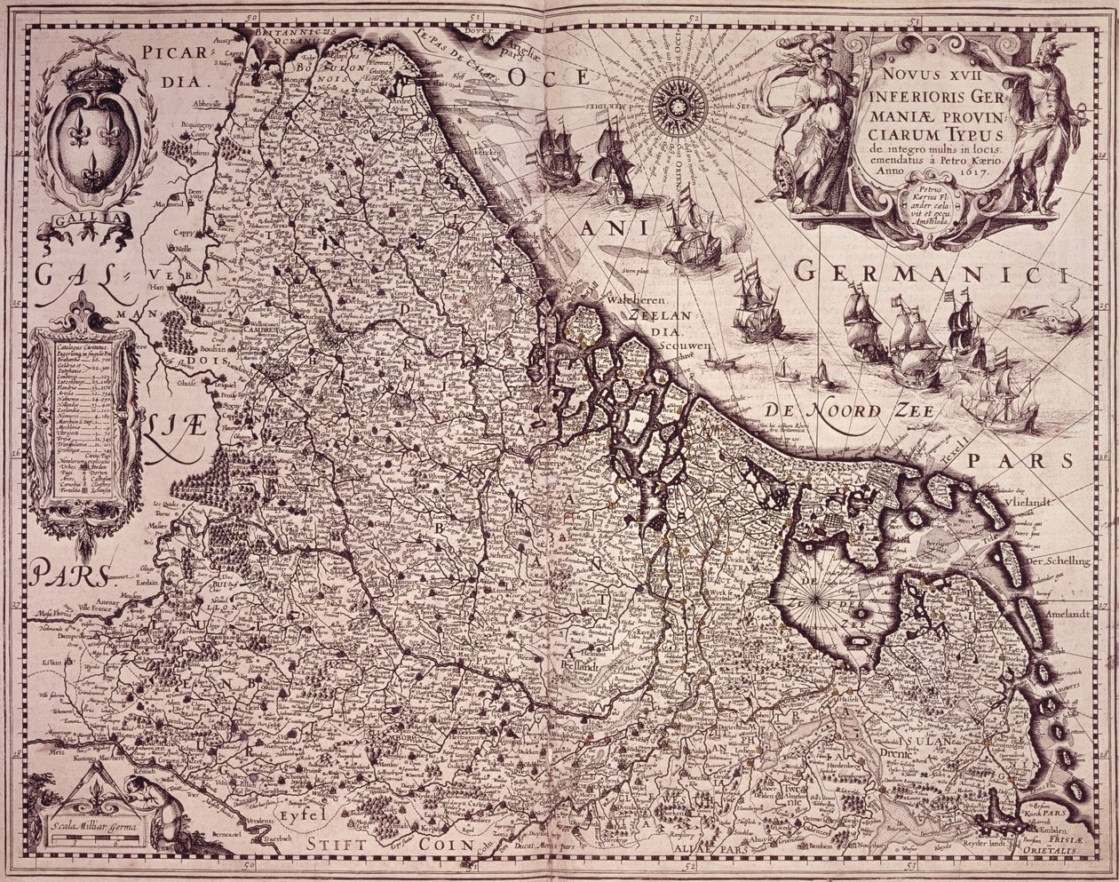 Map of the Province of United Netherlands by Pieter van den Keere