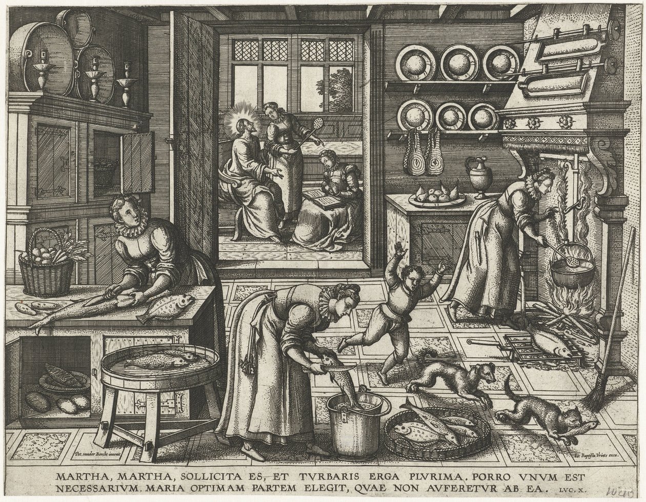 Christ in the House of Martha and Mary by Pieter van der Borcht (I)
