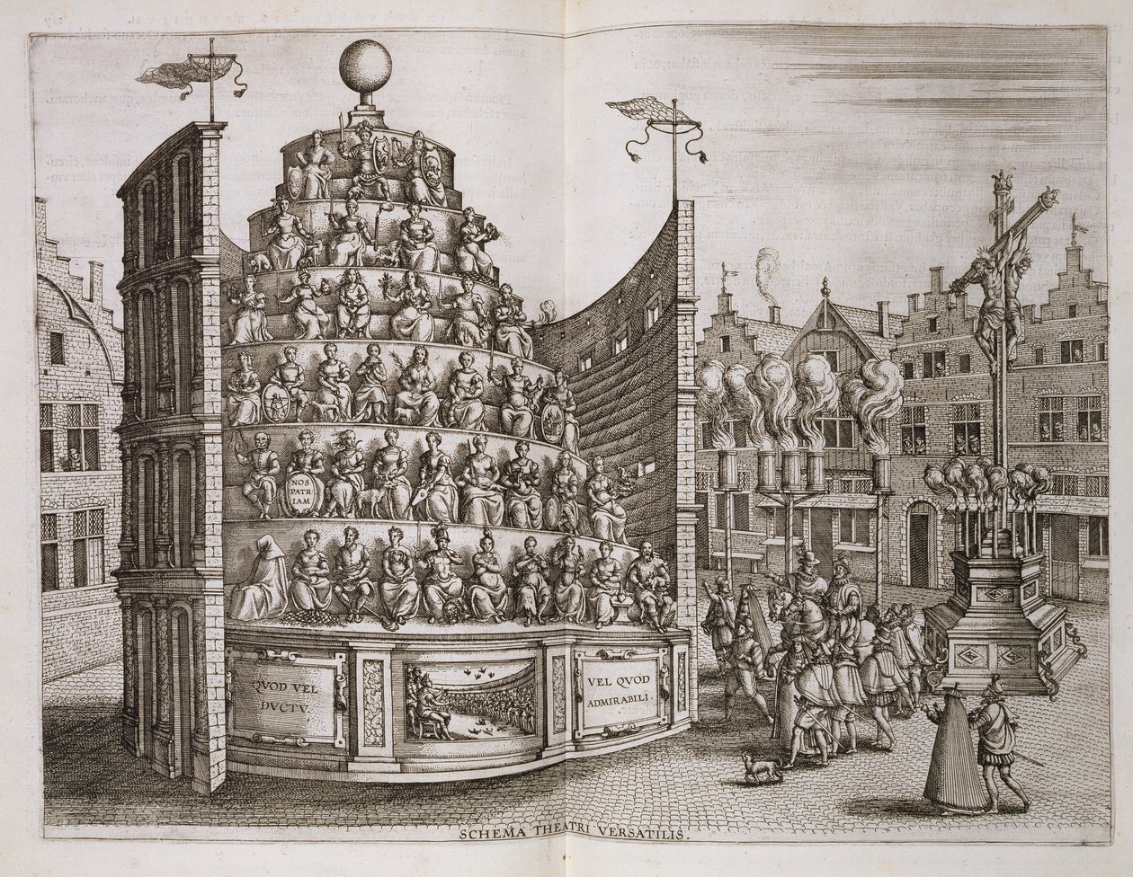 Illustration Depicting a Moveable Theatre, from 