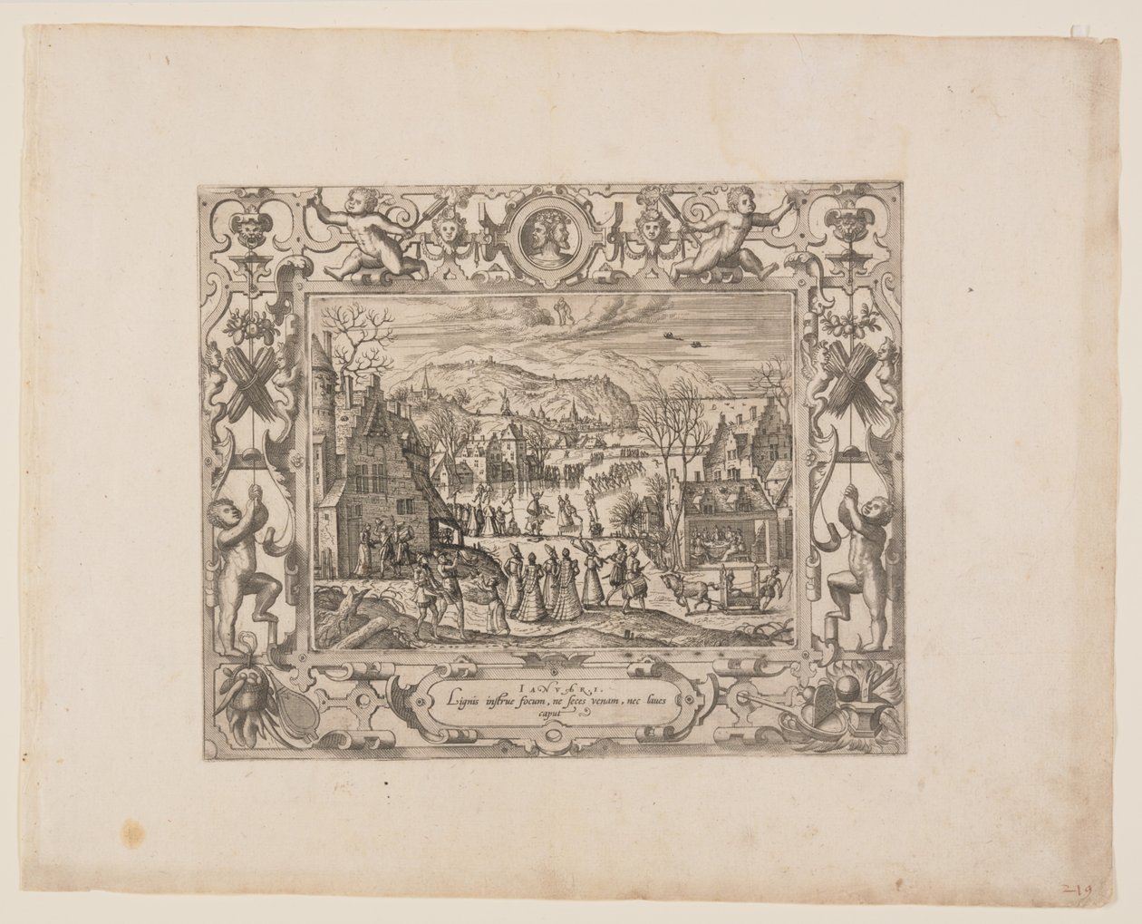 January, from The Twelve Months by Pieter van der Borcht