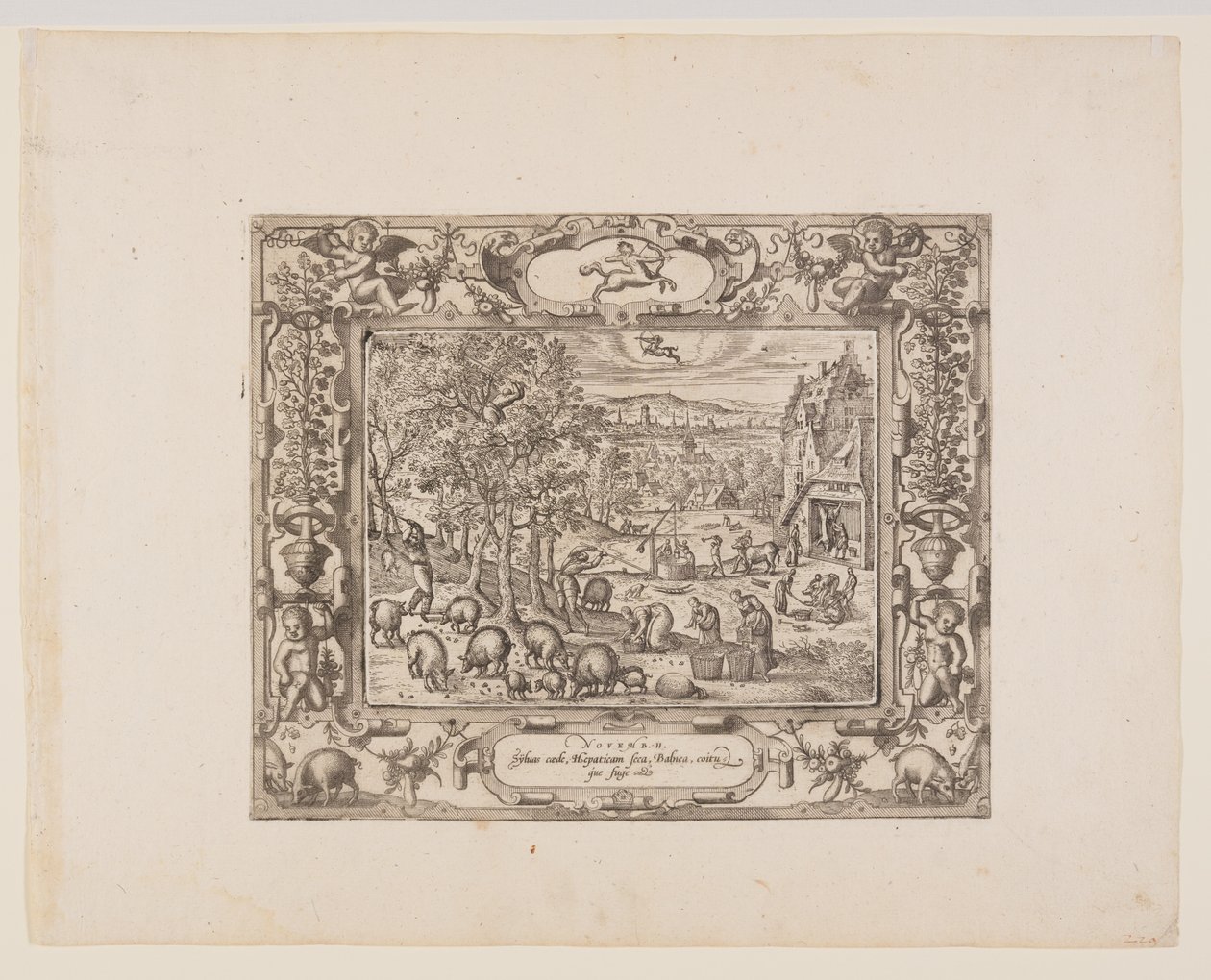 November, from The Twelve Months by Pieter van der Borcht