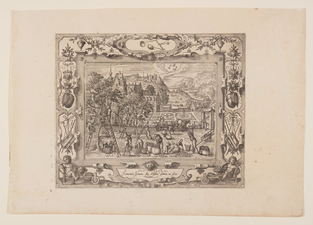 October, from The Twelve Months by Pieter van der Borcht