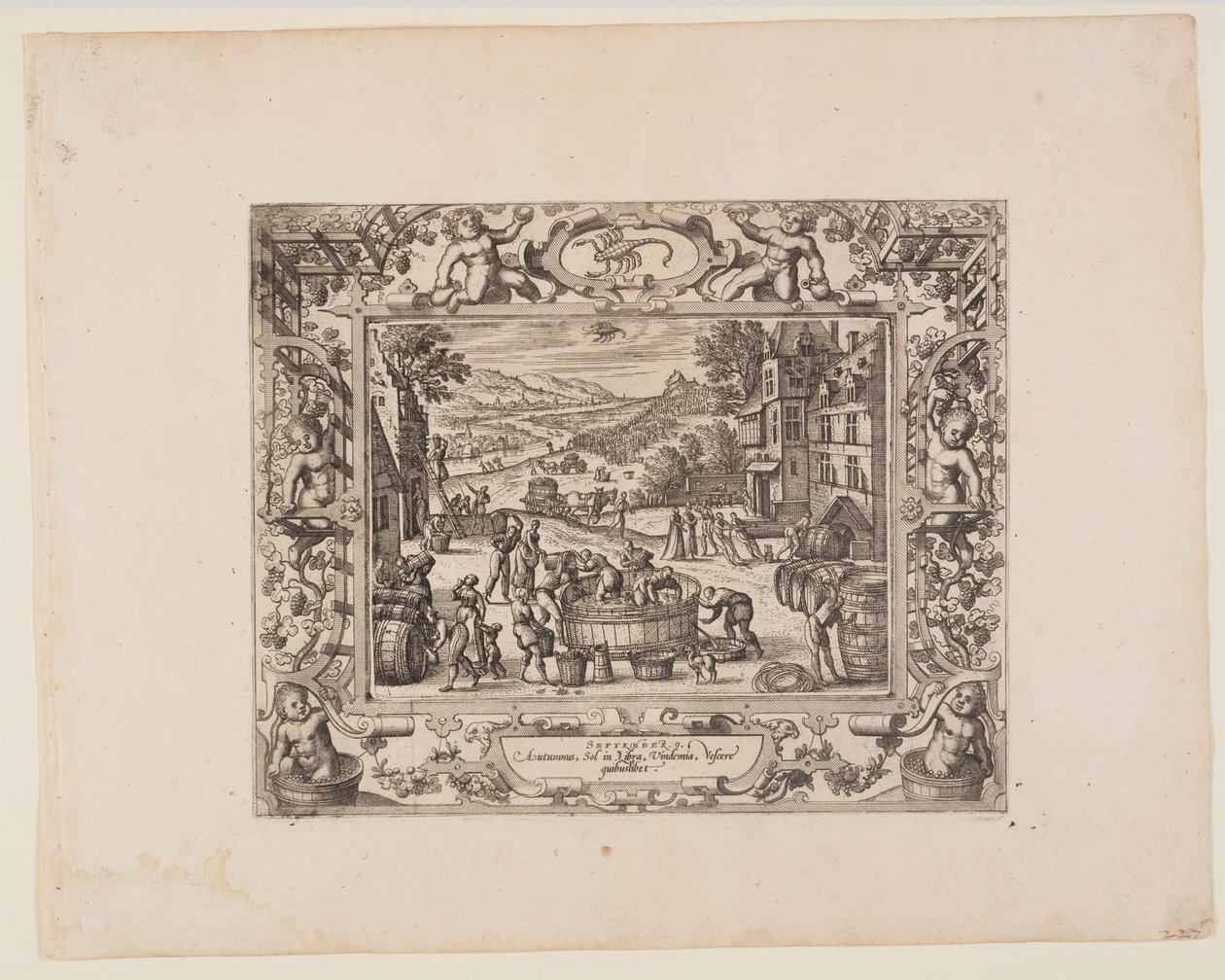 September, from The Twelve Months by Pieter van der Borcht