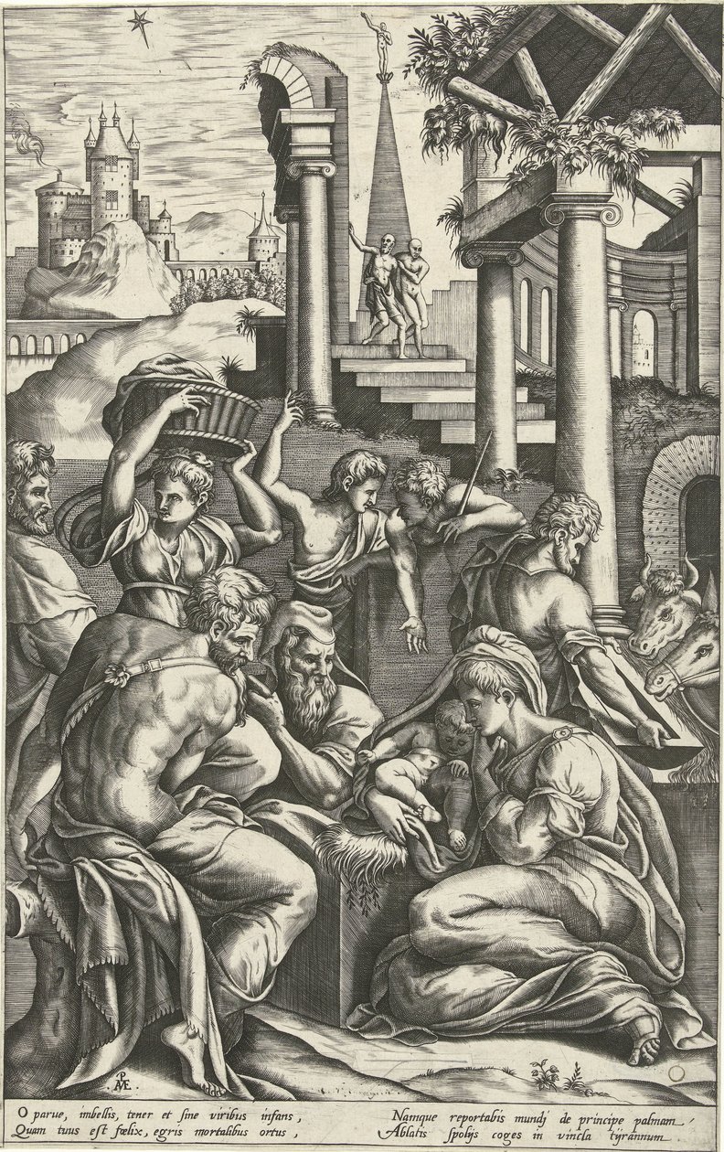 Adoration by the Shepherds by Pieter van der Heyden