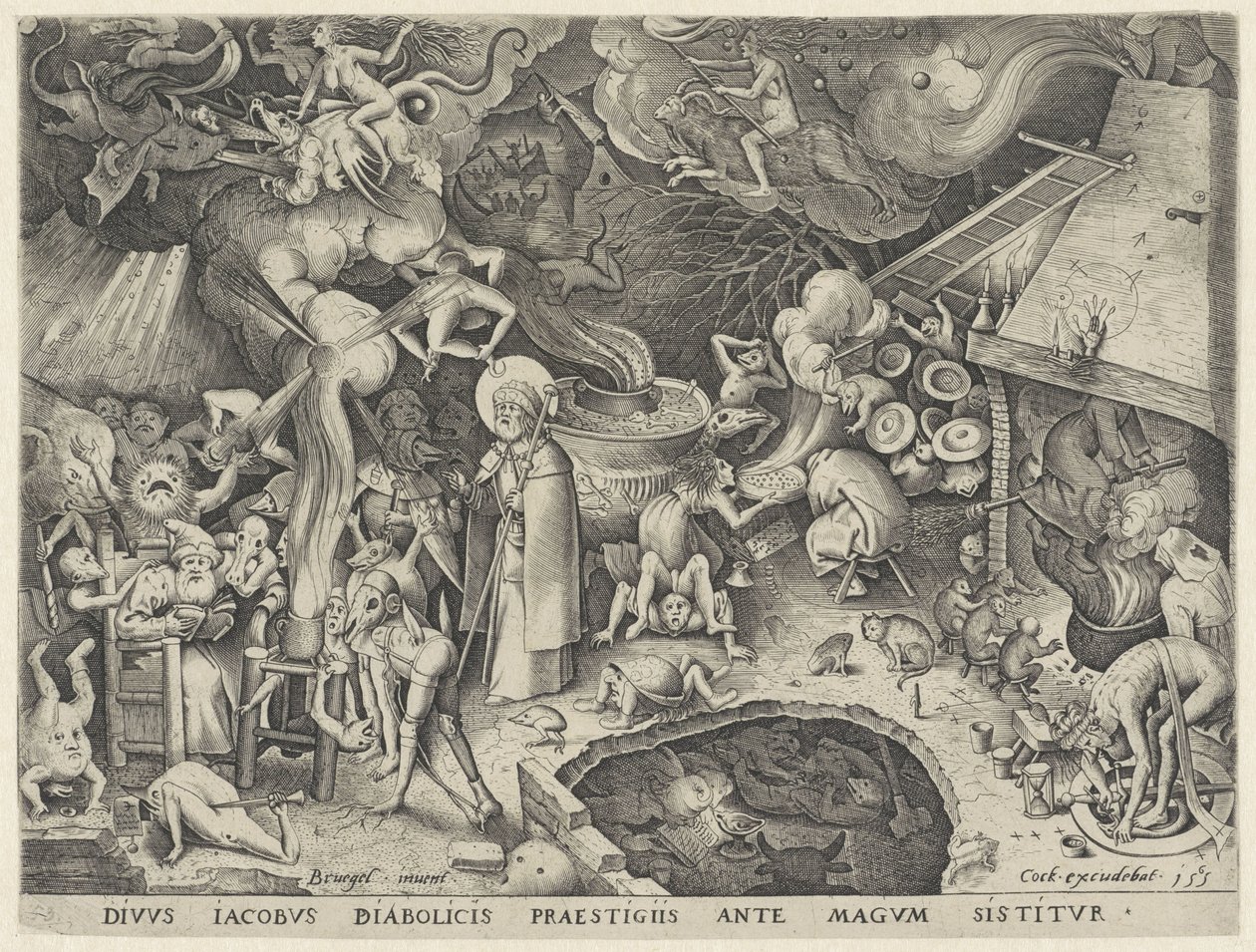 James the Greater Meets the Magician Hermogenes by Pieter van der Heyden
