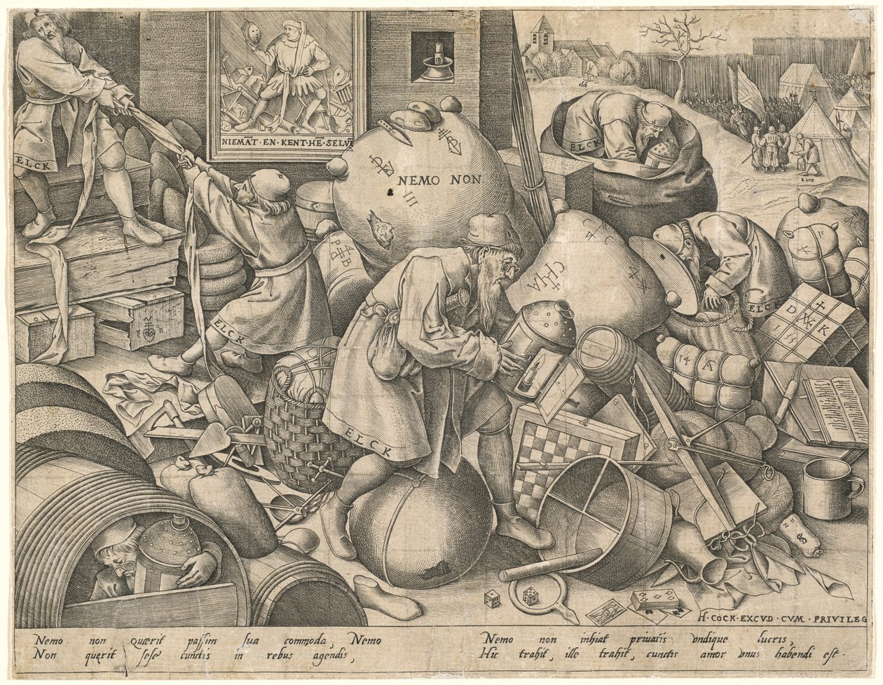 Everyman by Pieter van der Heyden after Pieter Bruegel the Elder