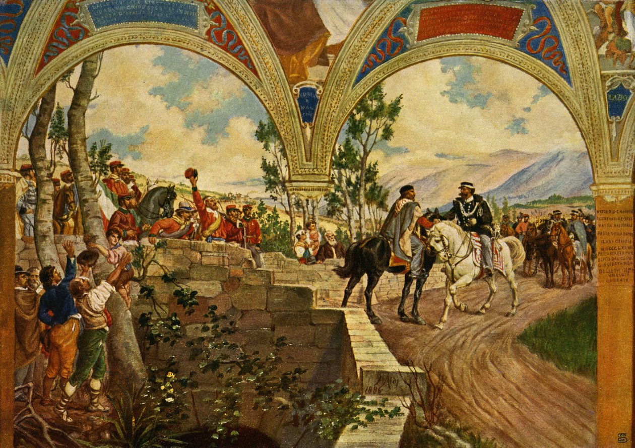 Giuseppe Garibaldi & King Victor Emanuel II of Italy by Pietro Aldi