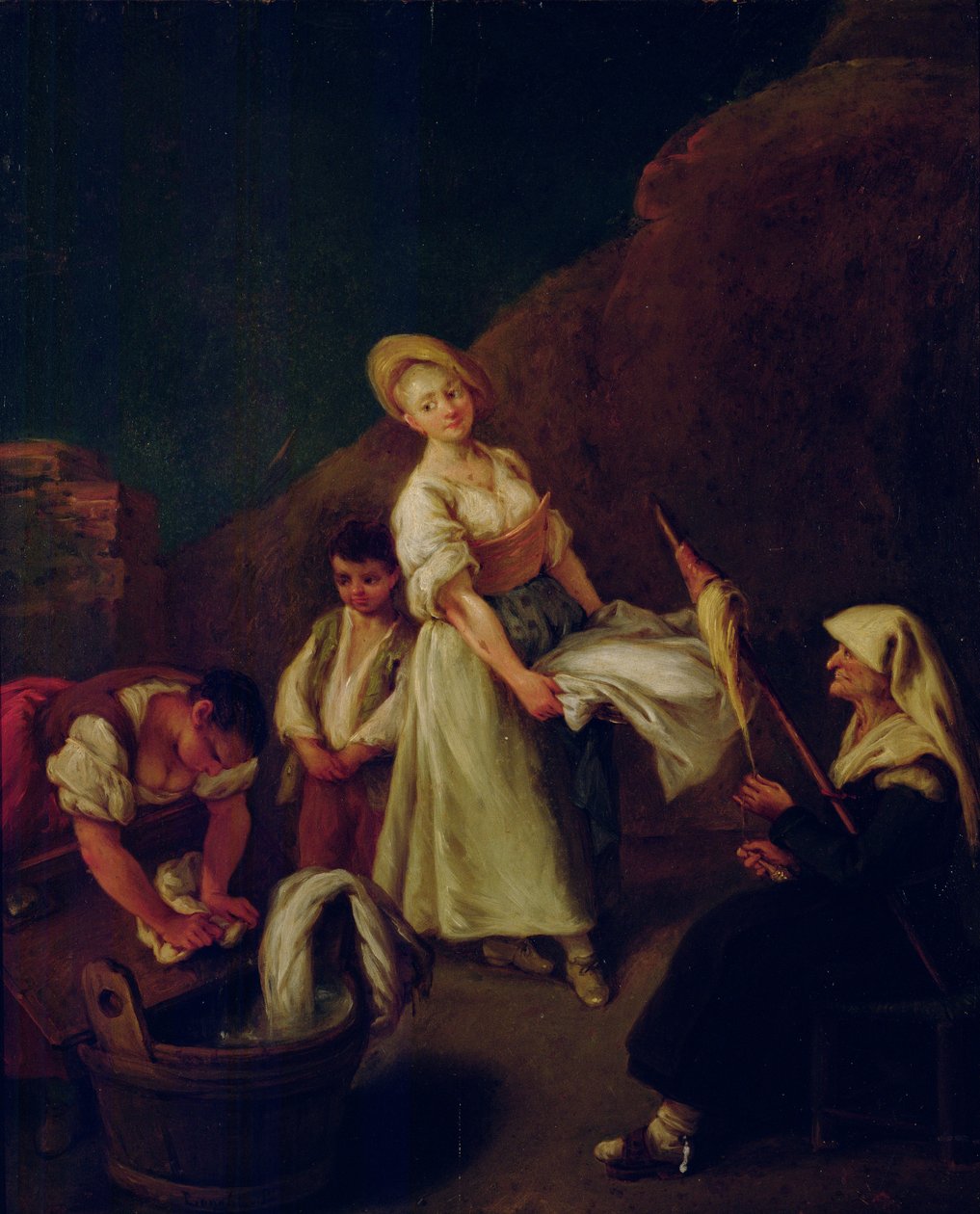 Women Washing and Spinning by Pietro Longhi