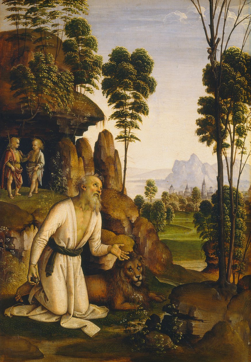 Saint Jerome in the Wilderness, c.1490-1500 by Pietro Perugino
