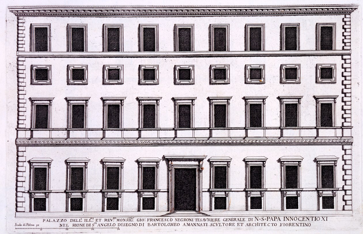 Palazzo of Giovanni Francesco Negroni, Treasurer to Pope Innocent XI, Rome, from 