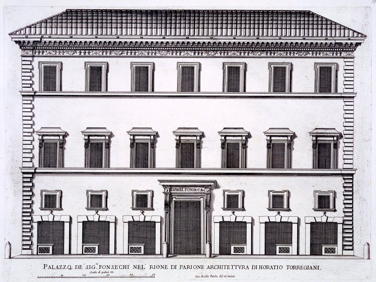 Palazzo of the Fonseca Family, Rome, from 