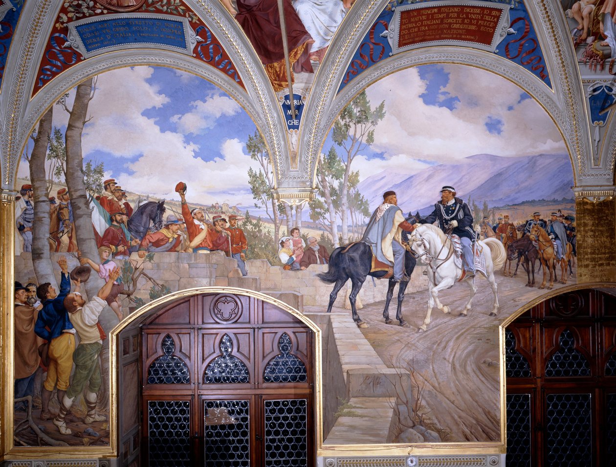 Victor Emanuel II Meeting Giuseppe Garibaldi at Teano by Pietro Aldi