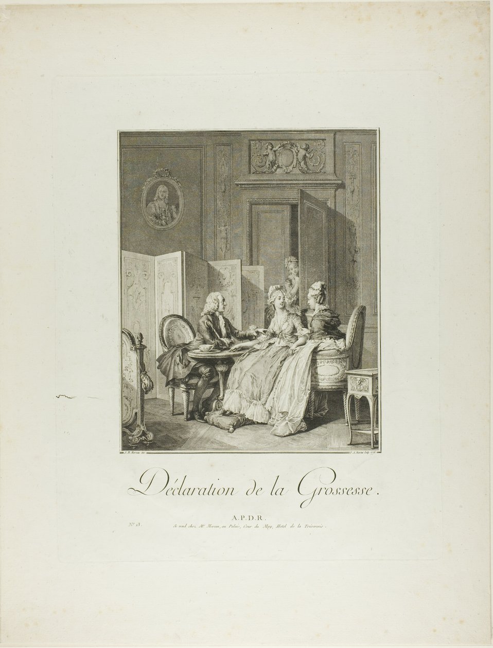 Announcement of Pregnancy, from Monument of Physical and Moral Costume at the End of the Eighteenth Century by Pietro Antonio Martini