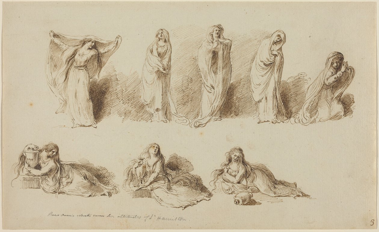 The Attitudes of Lady Hamilton by Pietro Antonio Novelli