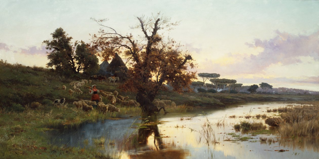 Flock at Sunset by Pietro Barucci