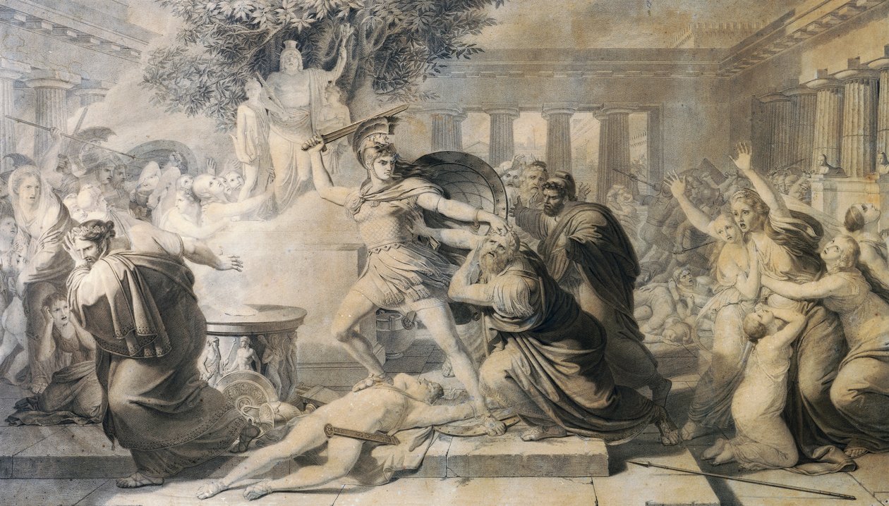 Death of Priam by Pietro Benvenuti