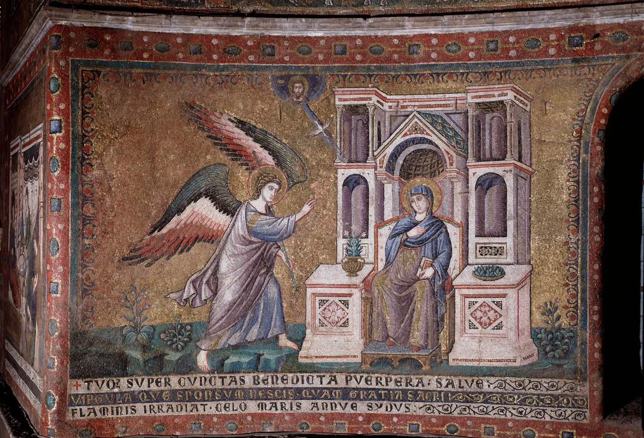 The Mosaic Annunciation of the Apse by Pietro Cavallini by Pietro Cavallini