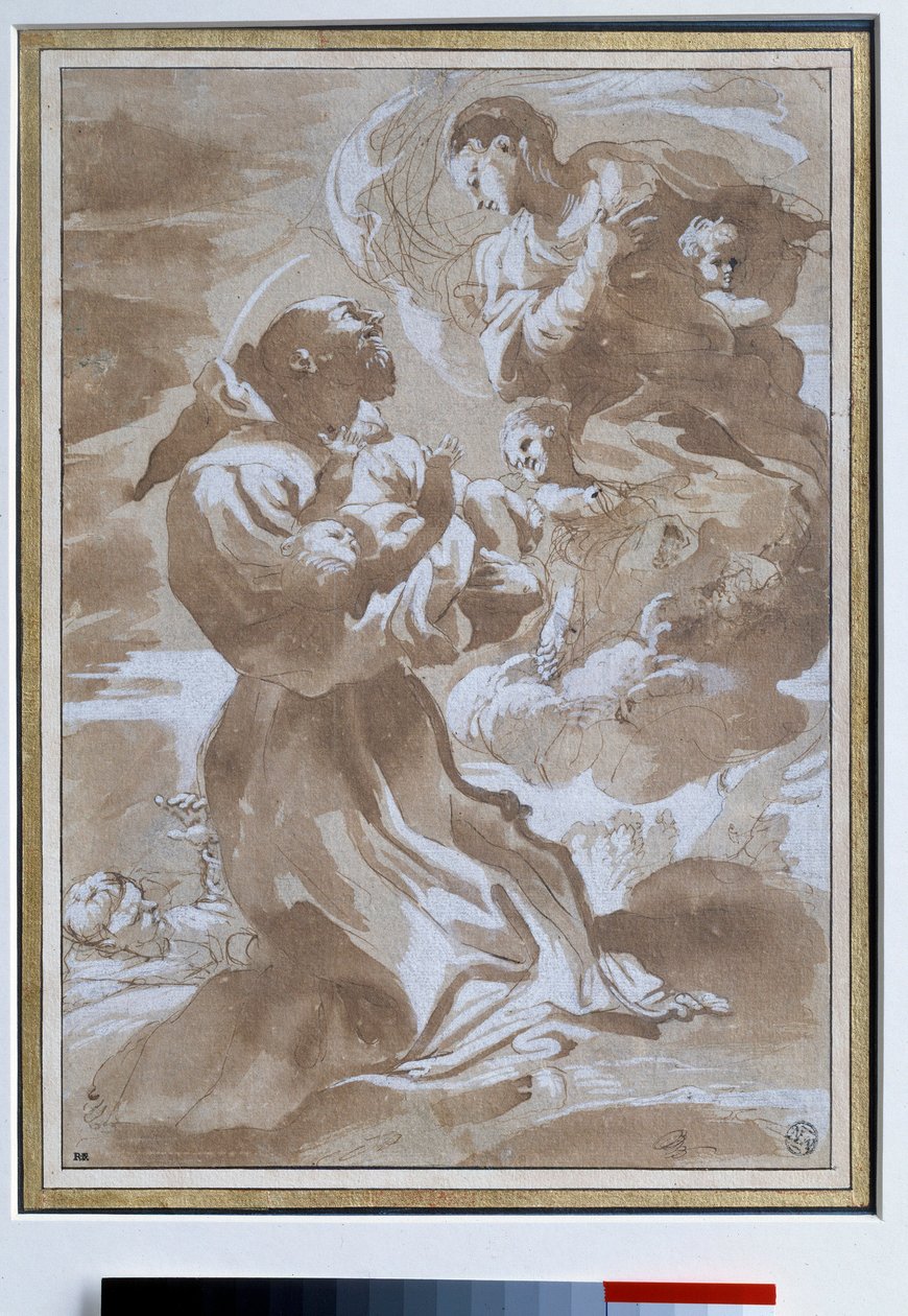 The Virgin Entrusting the Child Jesus to Saint Francis of Assisi by Pietro Faccini