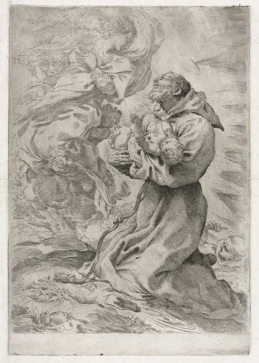 The Vision of St. Francis of Assisi by Pietro Faccini